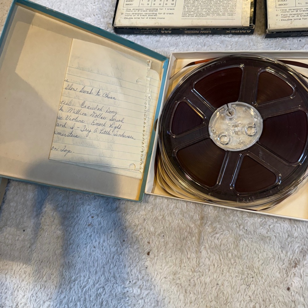 Vintage Reel to Reel Recording Tape Lot Ampex 444 Burstein-Applebee 7 Inch Reels - Picture 10 of 11